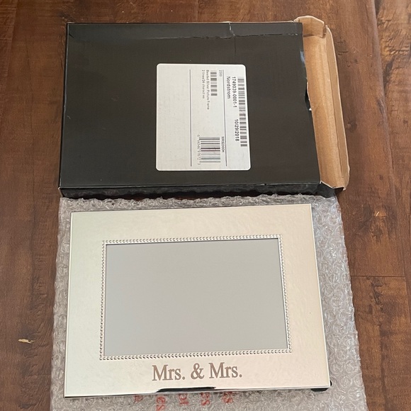 Nordstrom Other - Mrs. & Mrs. Beaded Silver Frame